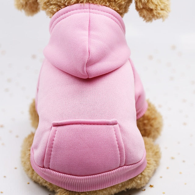 Solid Dog Hoodies Pet Clothes