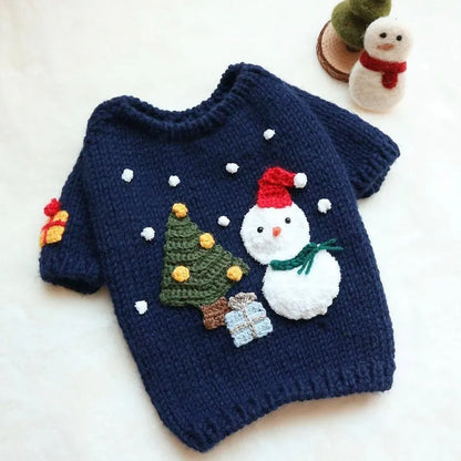 Navy Snowman Pullover