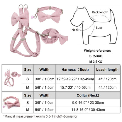 Dog Harness Leash Collar Set Adjustable