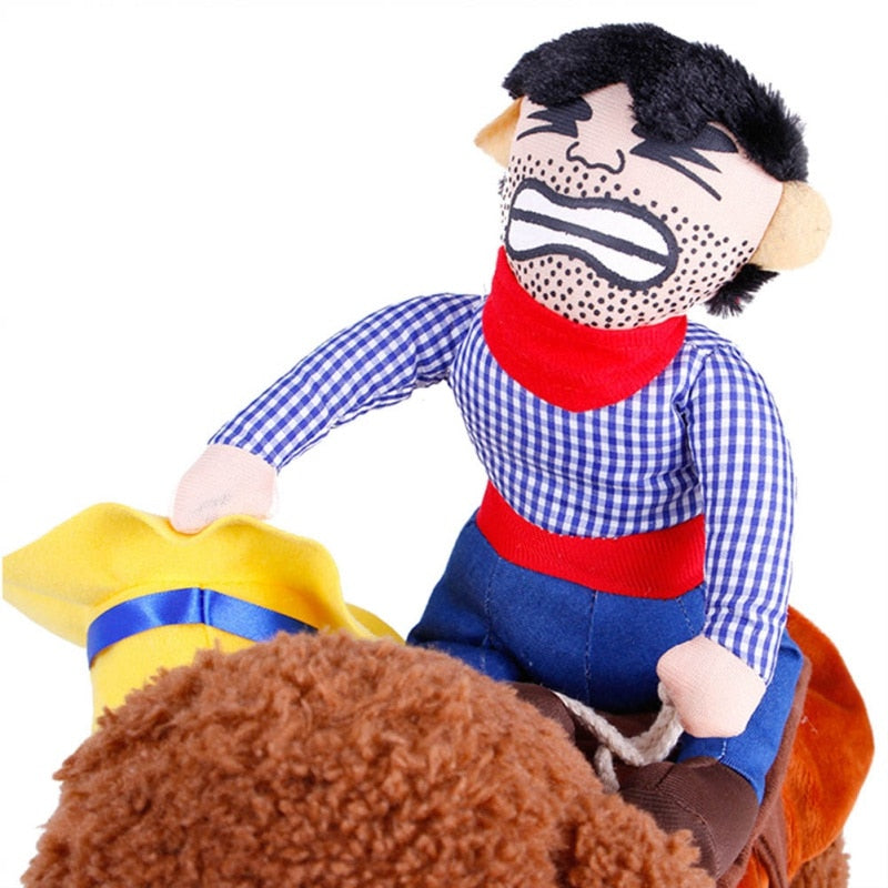 Cowboy Rider Dog Costume: Perfect for Halloween and Parties!