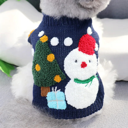 Navy Snowman Pullover