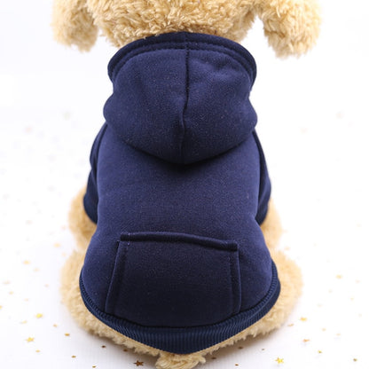 Solid Dog Hoodies Pet Clothes