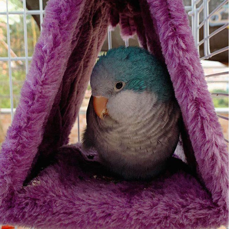 Fuzzy Bird Hanging Hammock