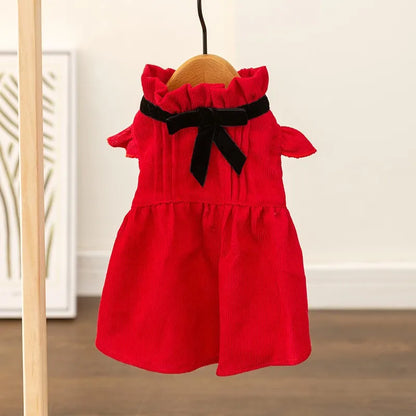 Puppy Bow Knot Dress