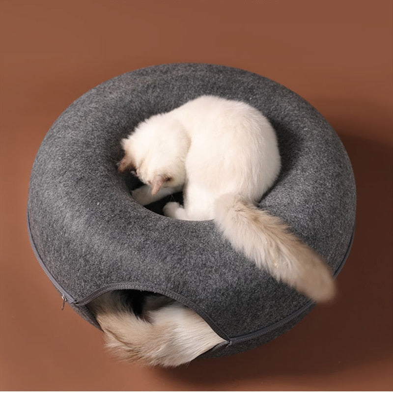 Felt Pet Cat House Cat Tunnel Bed