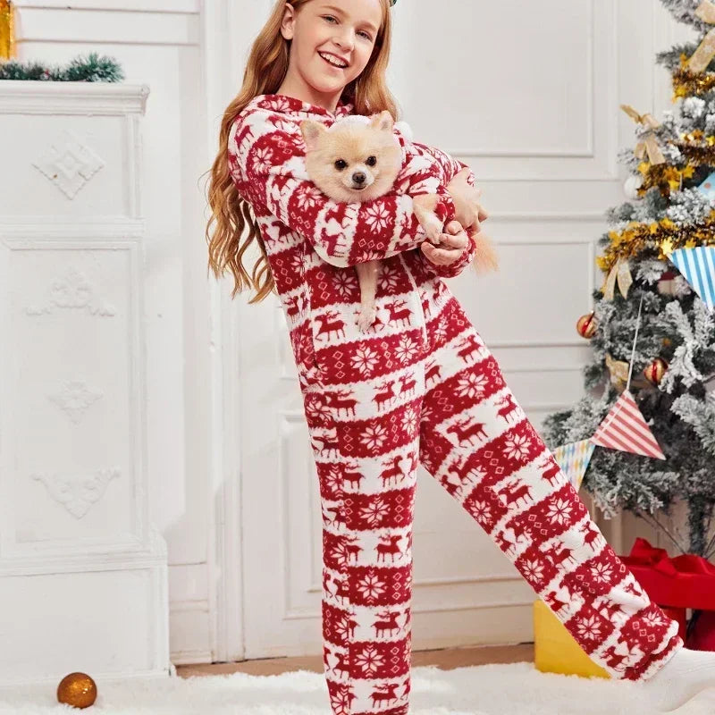 Christmas Pet Onesie with Hoodie