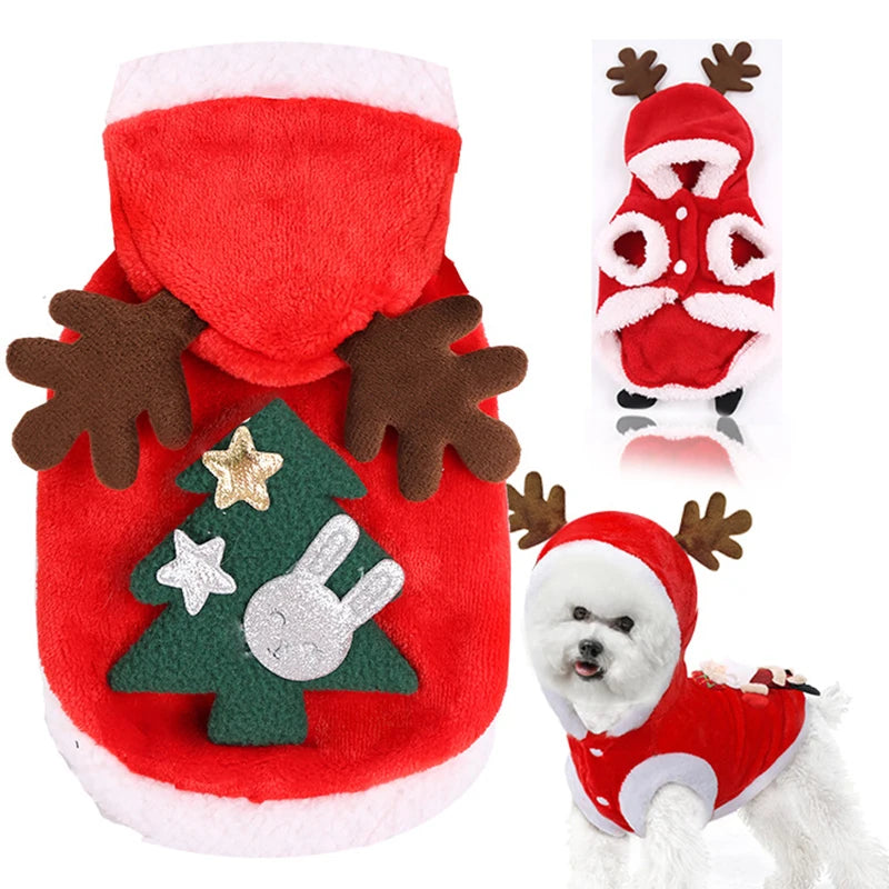 Dog Christmas Clothes Pets Clothing Santa Costume New Year