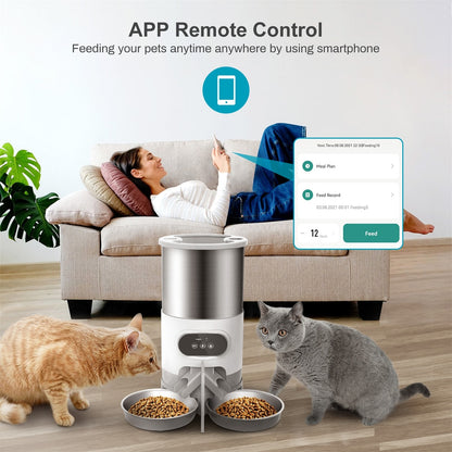 Smart APP Pet Feeder Cat And Dog Food Automatic Dispenser