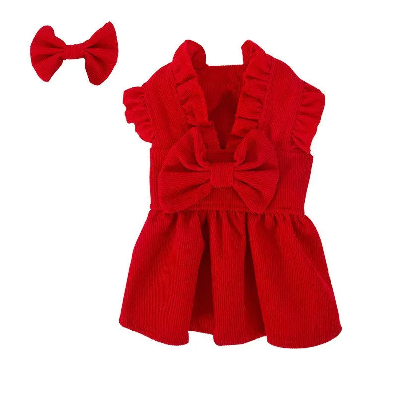 Puppy Bow Knot Dress