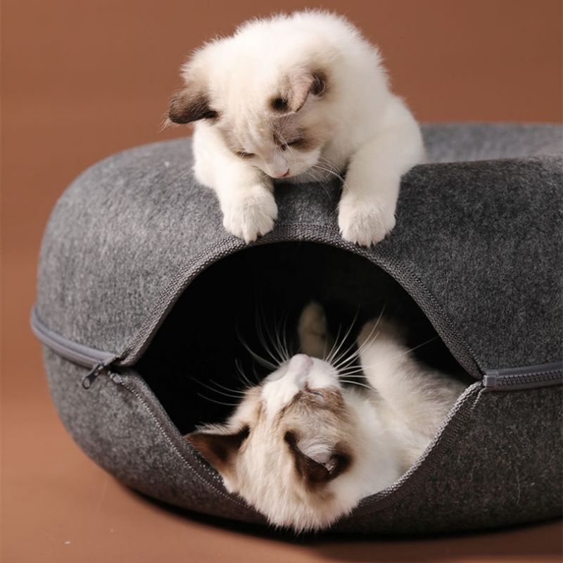 Felt Pet Cat House Cat Tunnel Bed