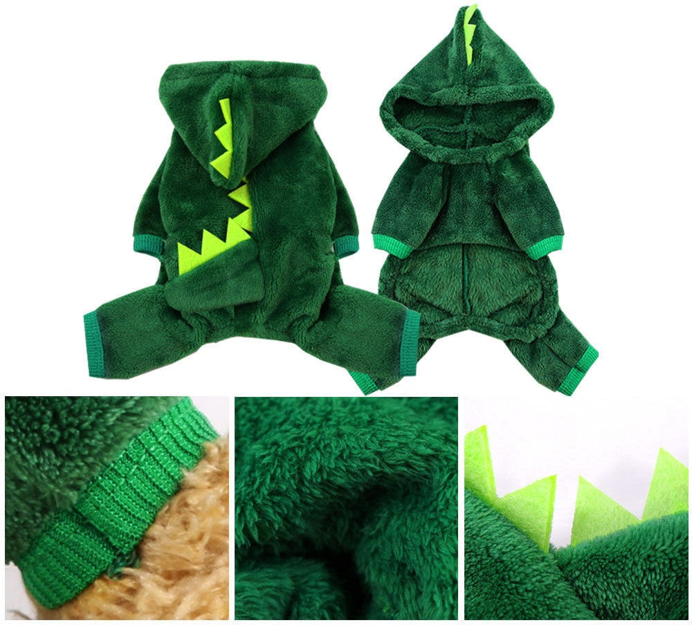 Dino-inspired Pet Hoodie for Cats and Small Dogs