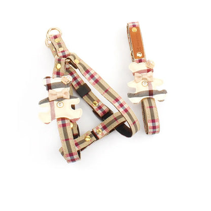 Nylon Plaid Leash Set