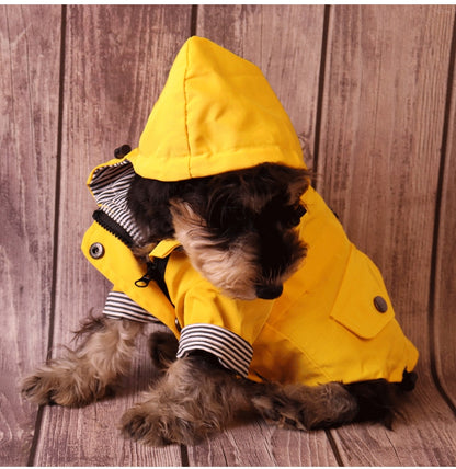 Yellow Waterproof Dog Raincoat