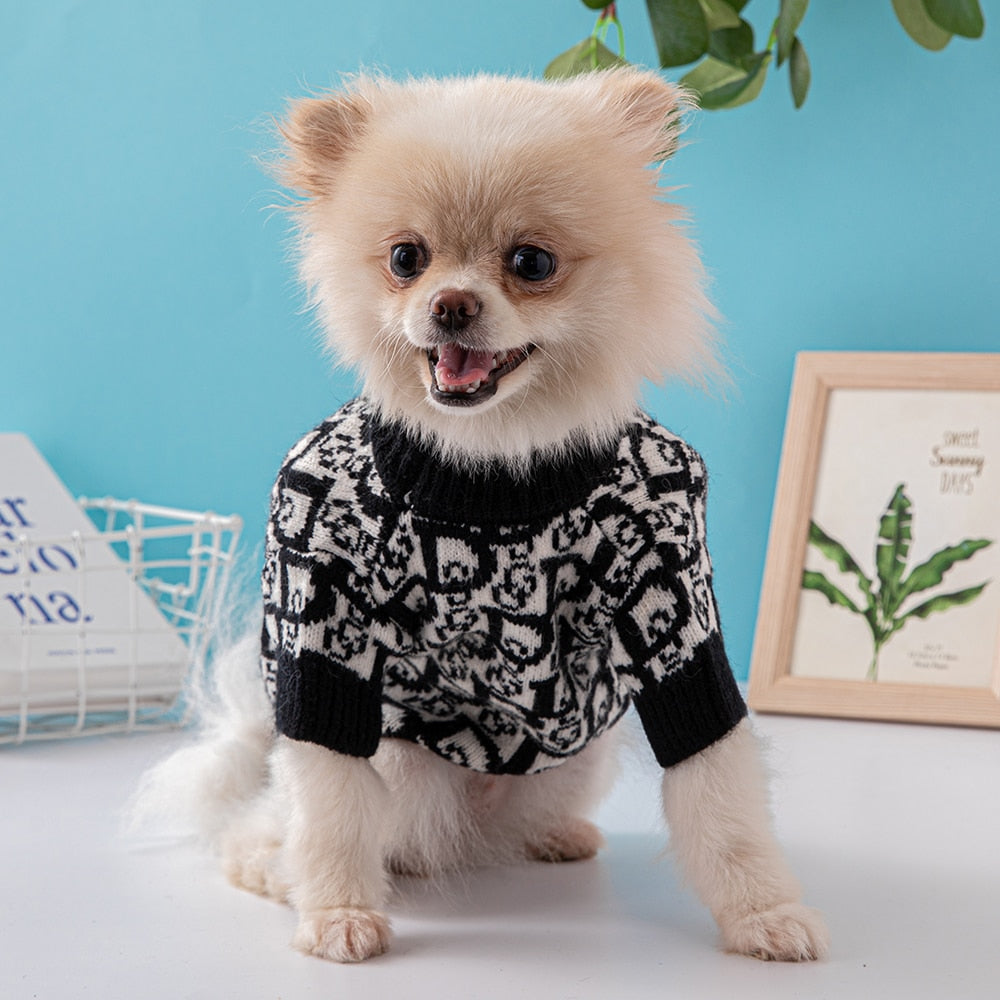 Faux Designer Dog Sweater