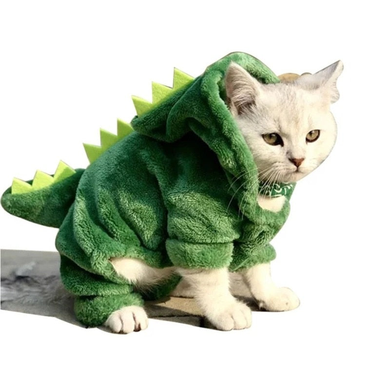 Dino-inspired Pet Hoodie for Cats and Small Dogs