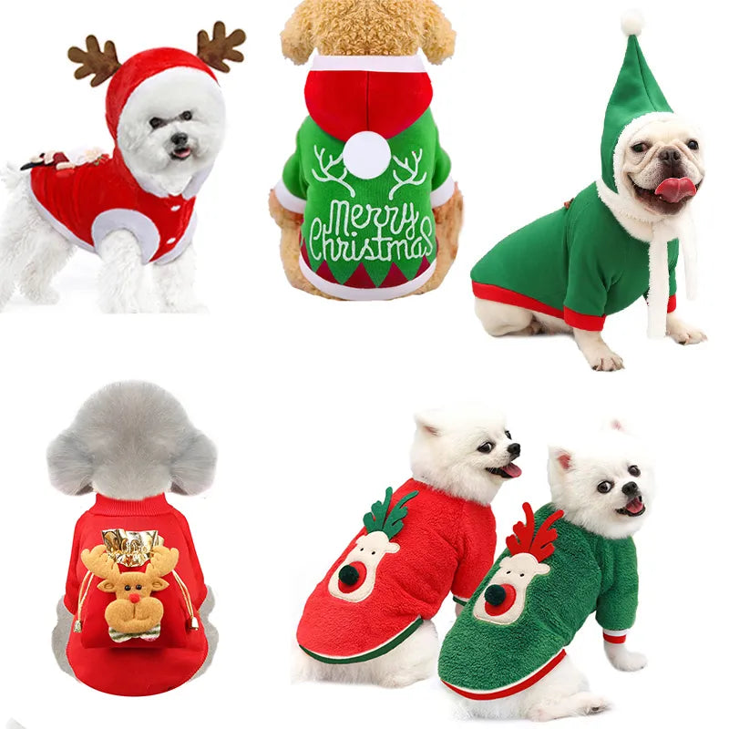 Dog Christmas Clothes Pets Clothing Santa Costume New Year