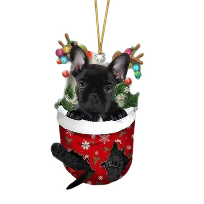 Frenchie Christmas Ornament