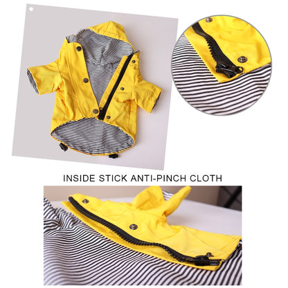 Yellow Waterproof Dog Raincoat