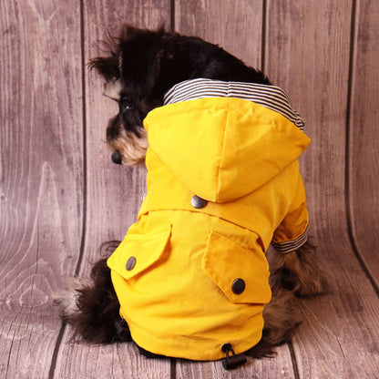 Yellow Waterproof Dog Raincoat