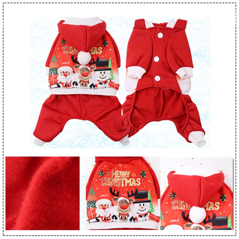 Dog Christmas Clothes Pets Clothing Santa Costume New Year