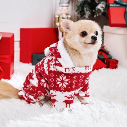 Christmas Pet Onesie with Hoodie