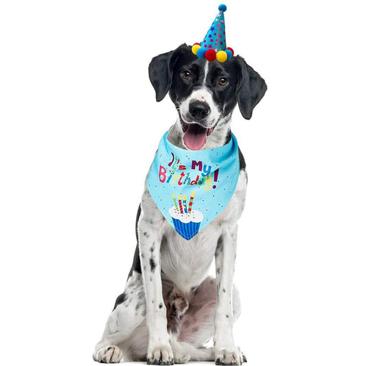 Bandana Crown Hats with Rope Cute Cat Dog Birthday