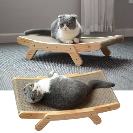 Wooden Cat Scratcher Scraper Detachable